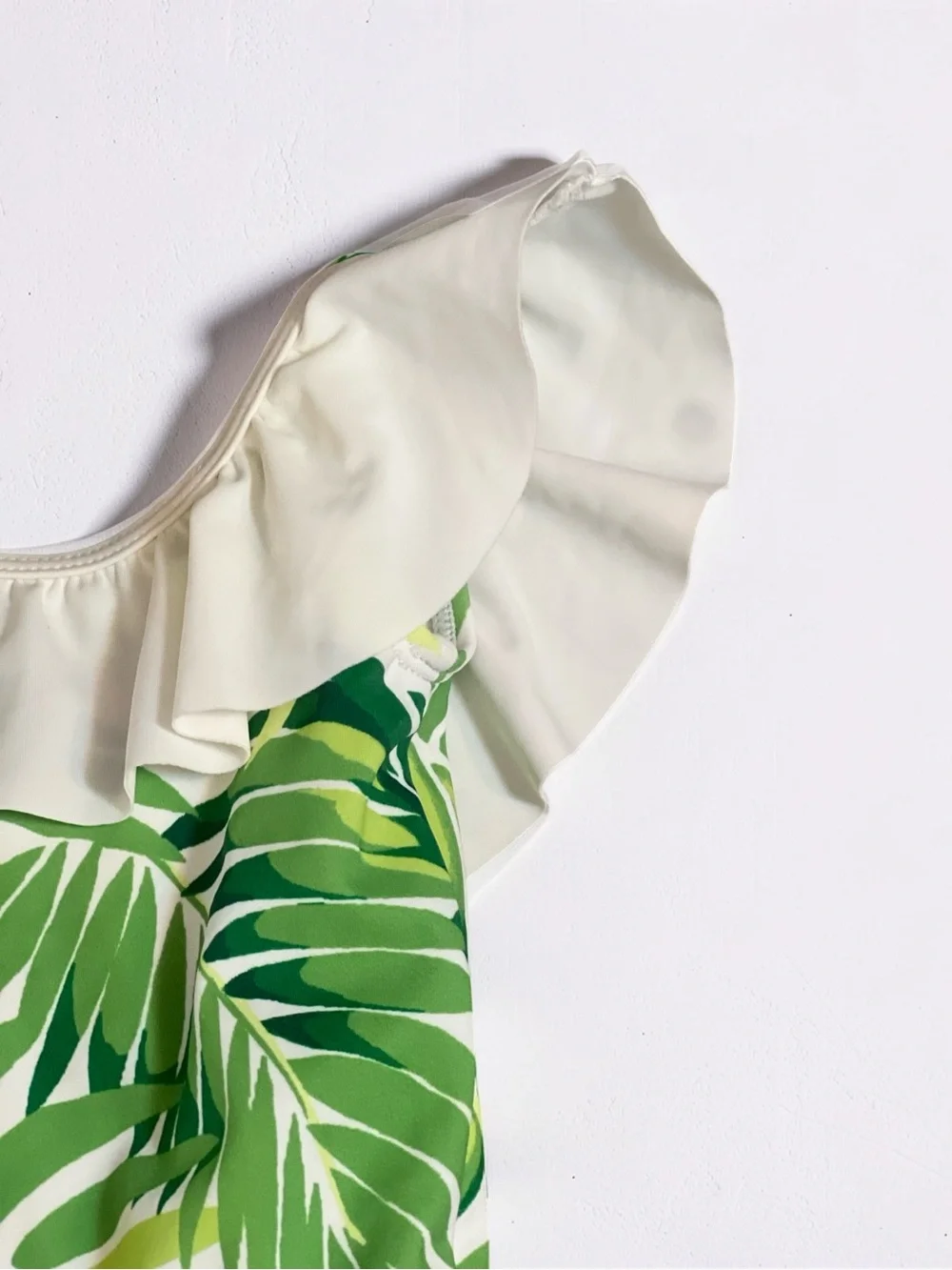 NWT Janie and Jack Tropical Leaf Ruffle Swimsuit - 6-12 Months